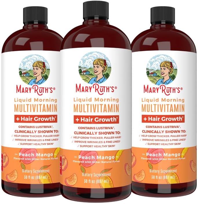 Liquid Multivitamin+Hair Growth | Clinically Tested for Thicker Hair & Facial Wrinkles in Women | Skin Care | Age 18+
