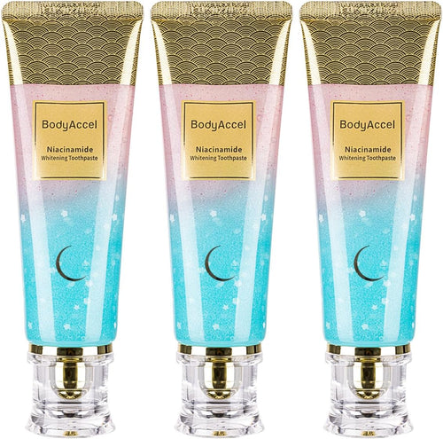 Niacinamide Whitening Toothpaste – Natural Whitening Toothpaste with Niacinamide, Gentle Formula for Brighter Teeth & Fresh Breath, 3-Pack