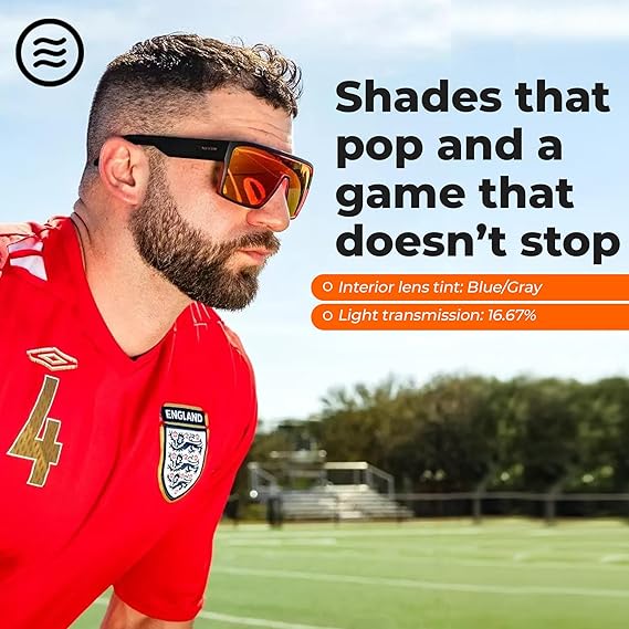 Men’s Polarized Sunglasses - Curved Shield Frame UV Protection Glasses