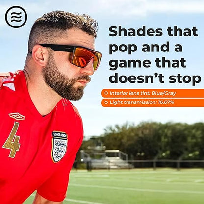 Men’s Polarized Sunglasses - Curved Shield Frame UV Protection Glasses