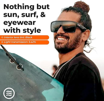 Men’s Polarized Sunglasses - Curved Shield Frame UV Protection Glasses