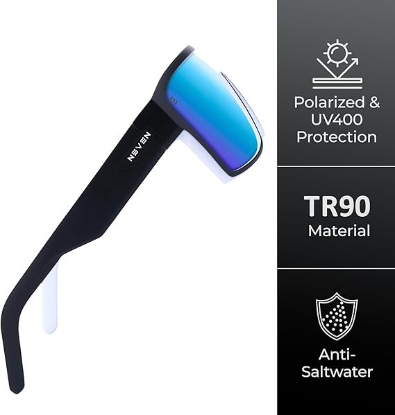 Men’s Polarized Sunglasses - Curved Shield Frame UV Protection Glasses