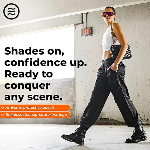 Men’s Polarized Sunglasses - Curved Shield Frame UV Protection Glasses