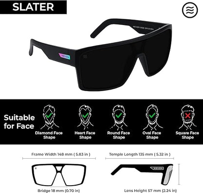 Men’s Polarized Sunglasses - Curved Shield Frame UV Protection Glasses