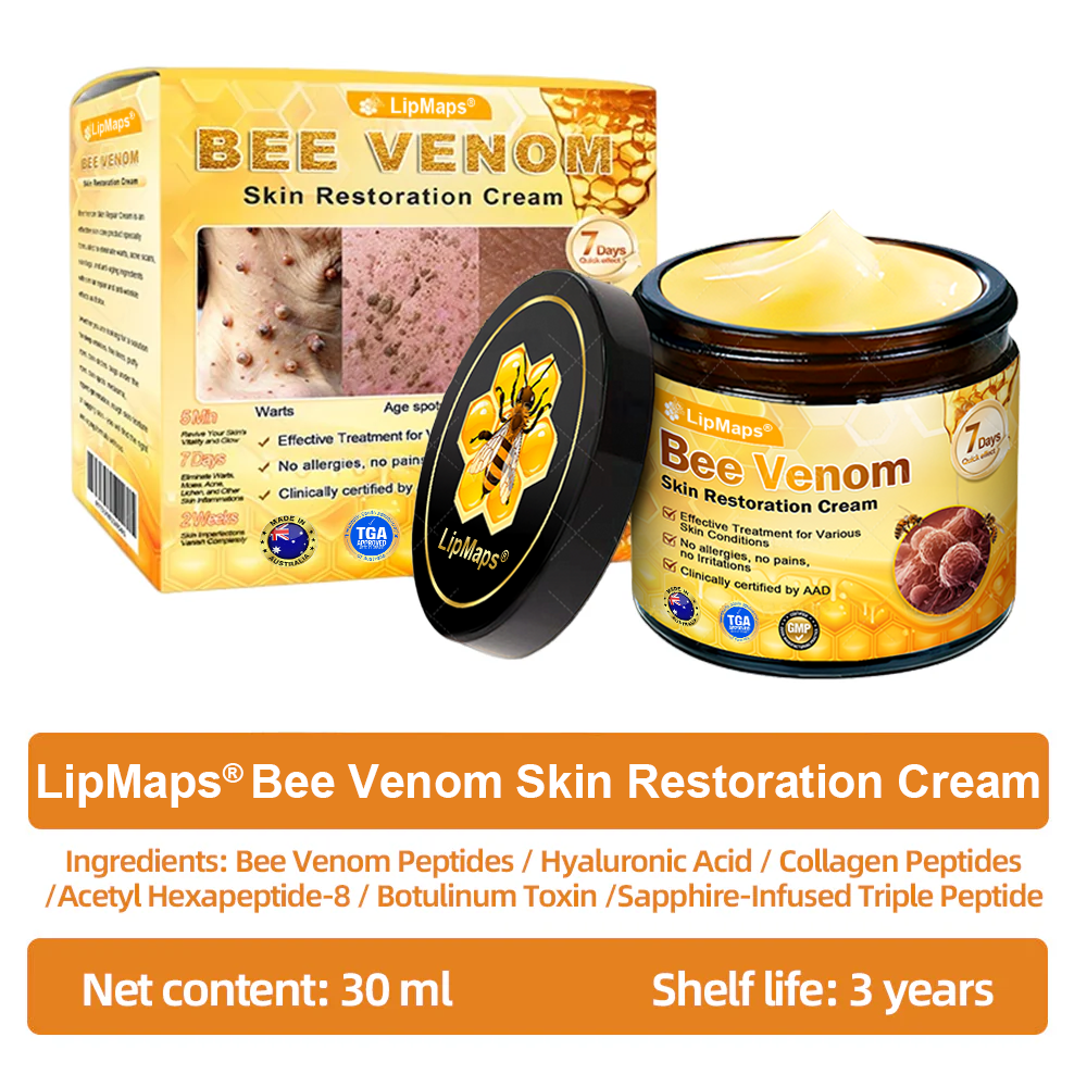 Made and Shipped from Australia 🥑 LipMaps® Bee Venom Skin Restoration Cream ⏰ LAST DAY 80% OFF