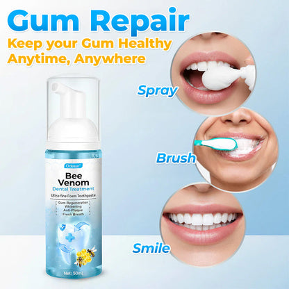 🐝 ODEIUN™ MicroSmile Bee Venom Gum Repair Mousse + Tongue Scraper 🦷