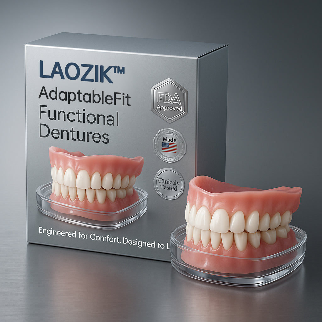 🦷Health America Subsidized Product | LAOZIKTM AdaptableFit Functional Dentures – Made in the USA & FDA-Certified